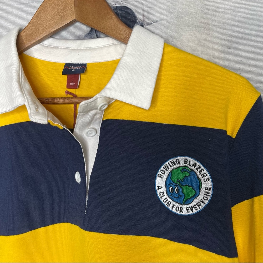 Rowing Blazers X Target cropped Rugby shirt L - Picture 4 of 9